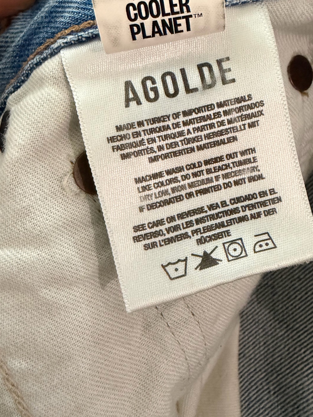AGOLDE low slung baggy jeans in LIBERTINE- size 23 - Picture 5 of 9